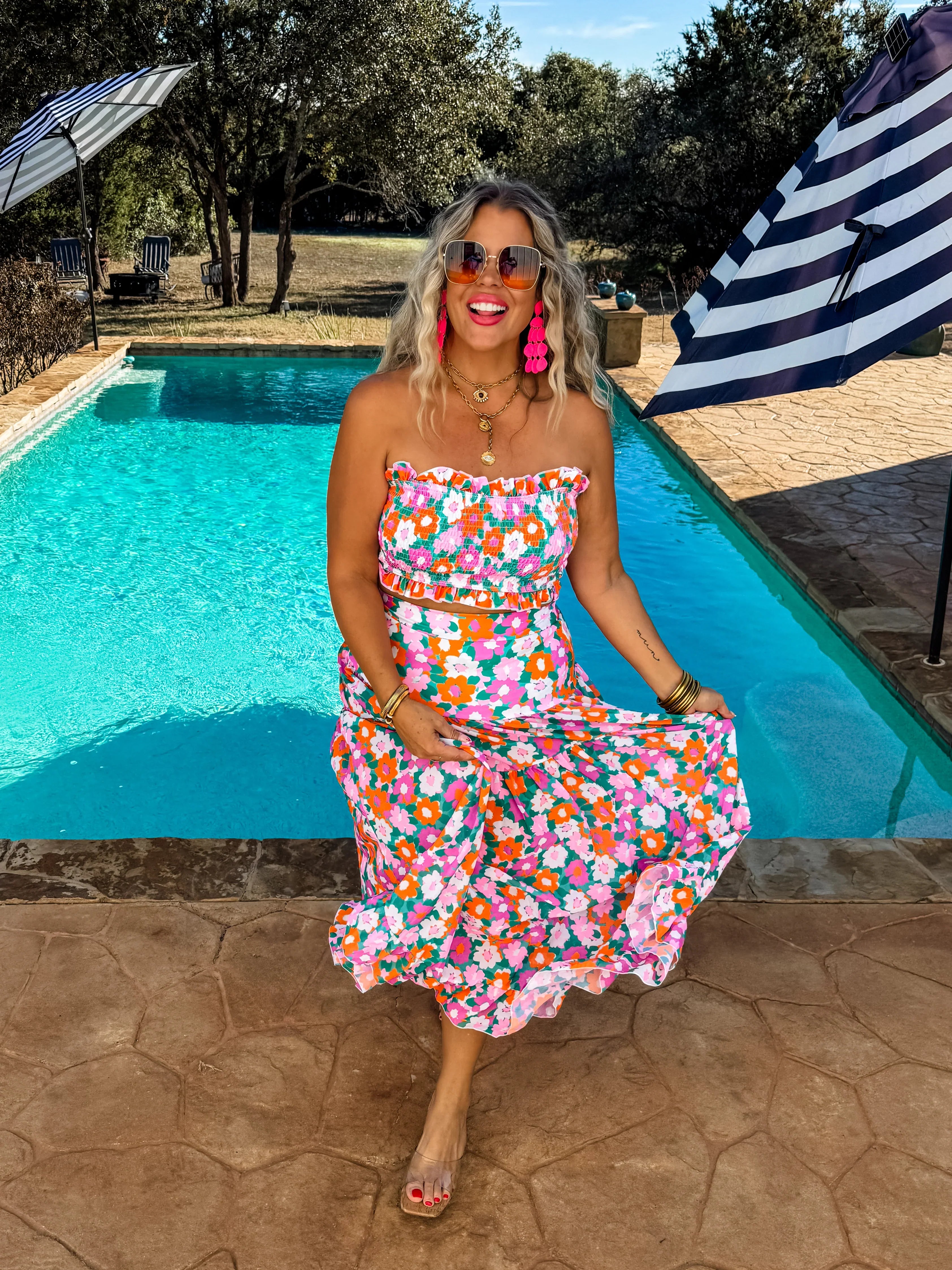 PREORDER: Amalfi Blooms Swim Set - Charming Charlie