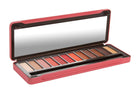 BYS Peach Eyeshadow Palette Tin with Mirror Applicator 12 Matte & Metallic Shades - Charming Charlie