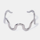 Stainless Steel Wave Shape Bracelet - Charming Charlie