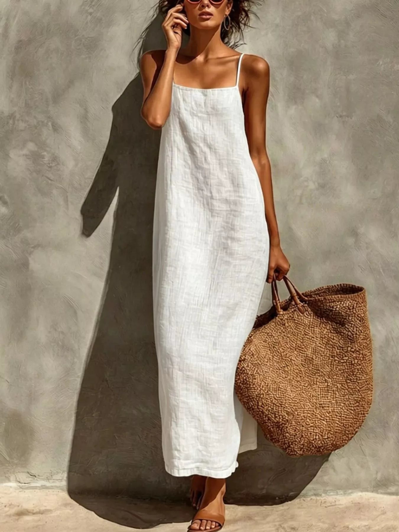 Sleeveless Linen Casual Maxi Dress – Charming Charlie