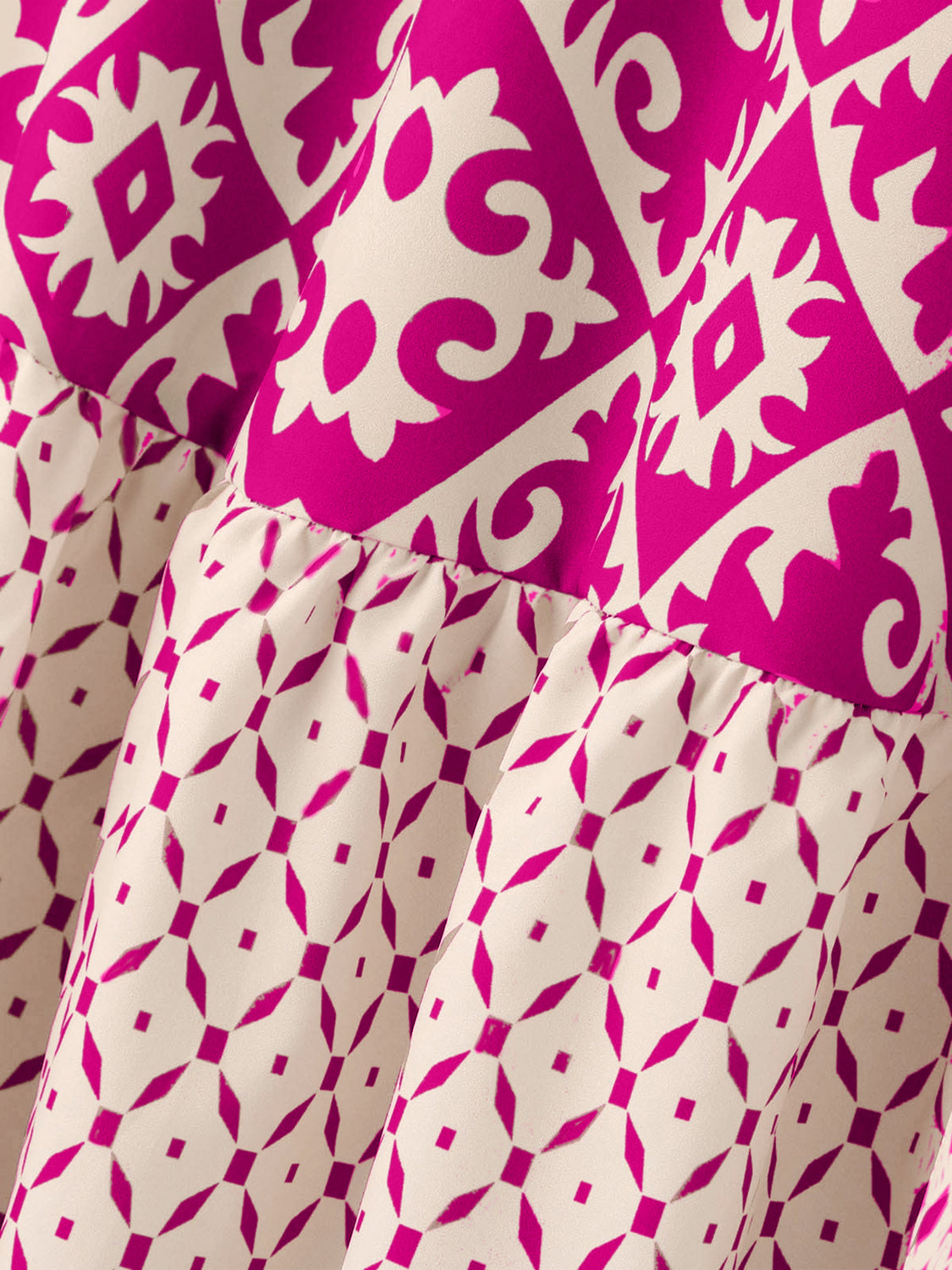 Geometric Elastic Waist Maxi Skirt - Charming Charlie