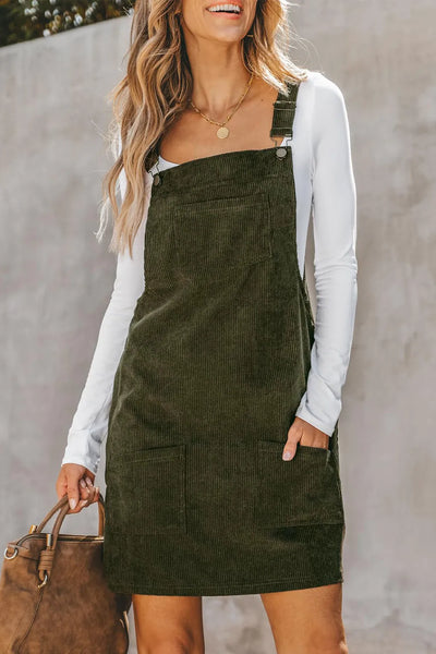 overall dress with off the shoulder shirt Amazon.com: Allegra K Women's Corduroy Overall Dress Adjustable Straps Pinafore Suspender Dress Fall Clothes X-Small Black : Clothing, Shoes & Jewelry