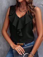 Ruffled V-Neck Tank - Charming Charlie