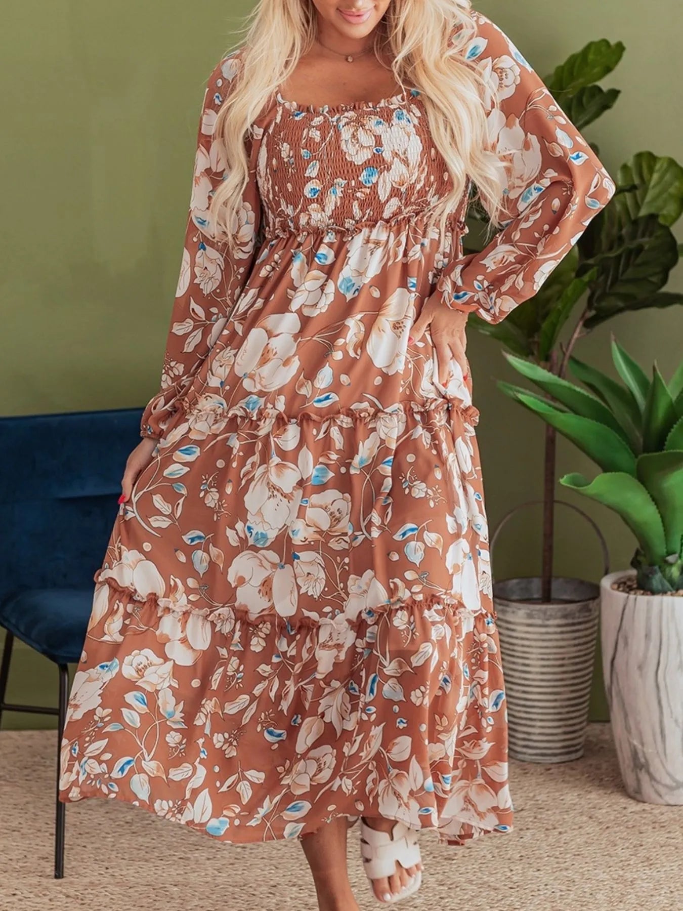 long sleeve black lace dresses maxi L'AGENCE Seraphina Lace Tiered Maxi Dress In Black