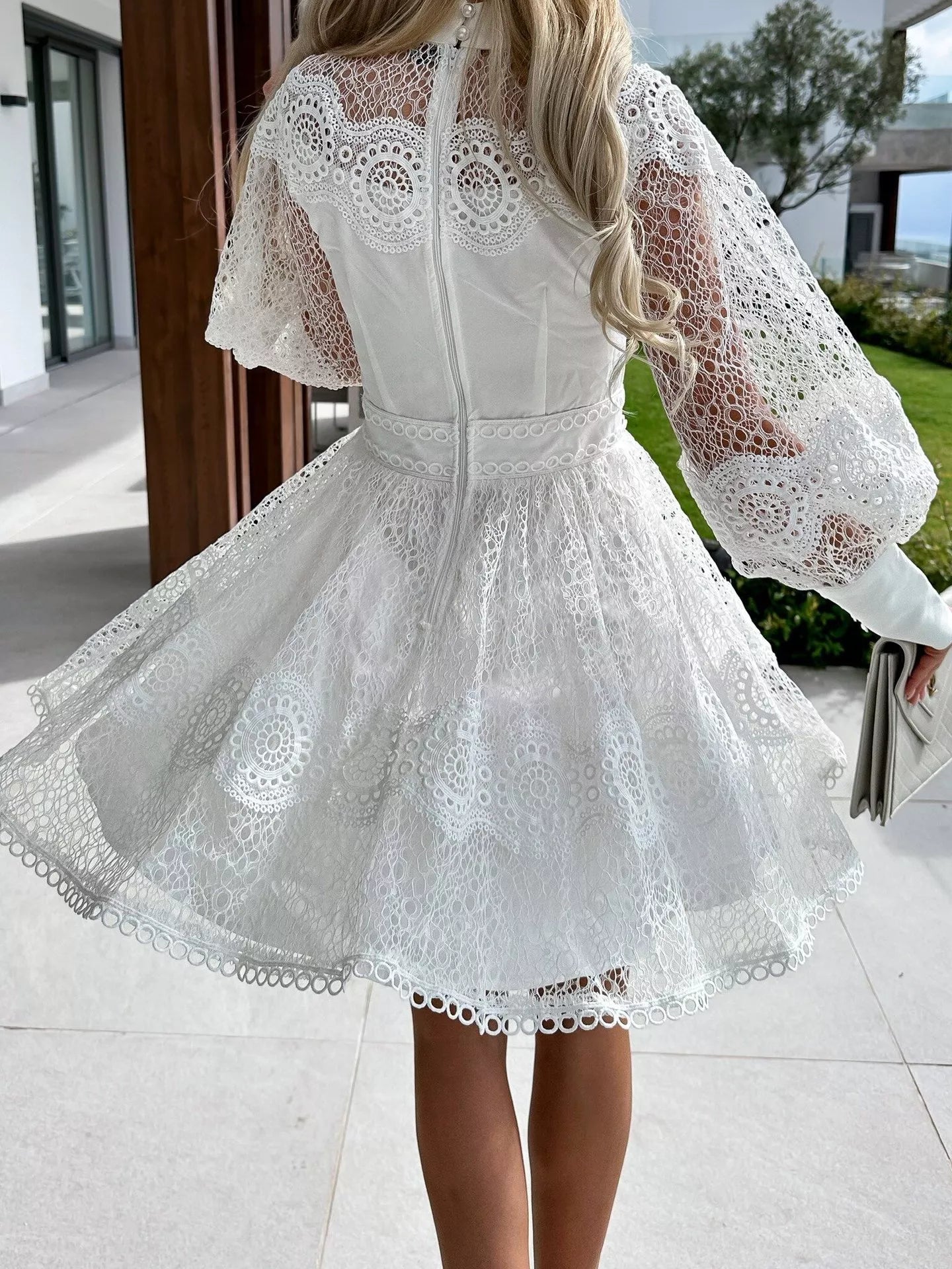 spaghetti strap lace maternity dress PinkBlush White Lace Overlay Maternity Maxi Dress main image 0