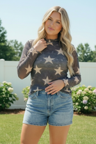 Star Gazer Long Sleeve Mesh Top - Charming Charlie