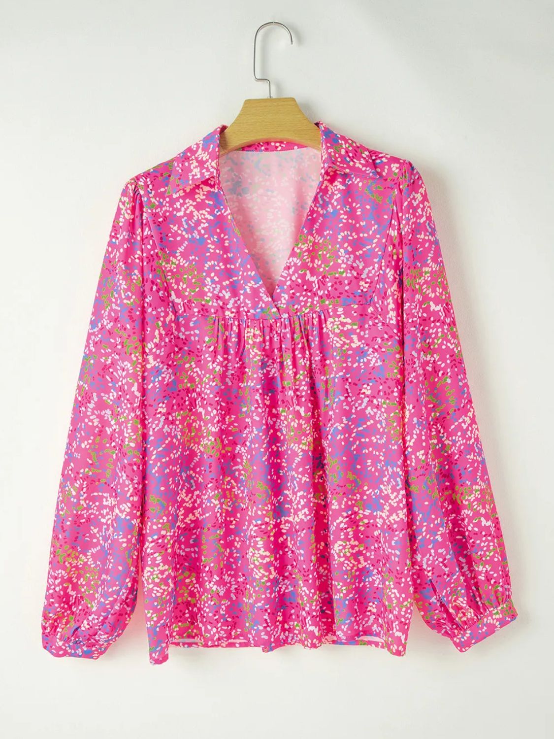 Printed Long Sleeve Blouse