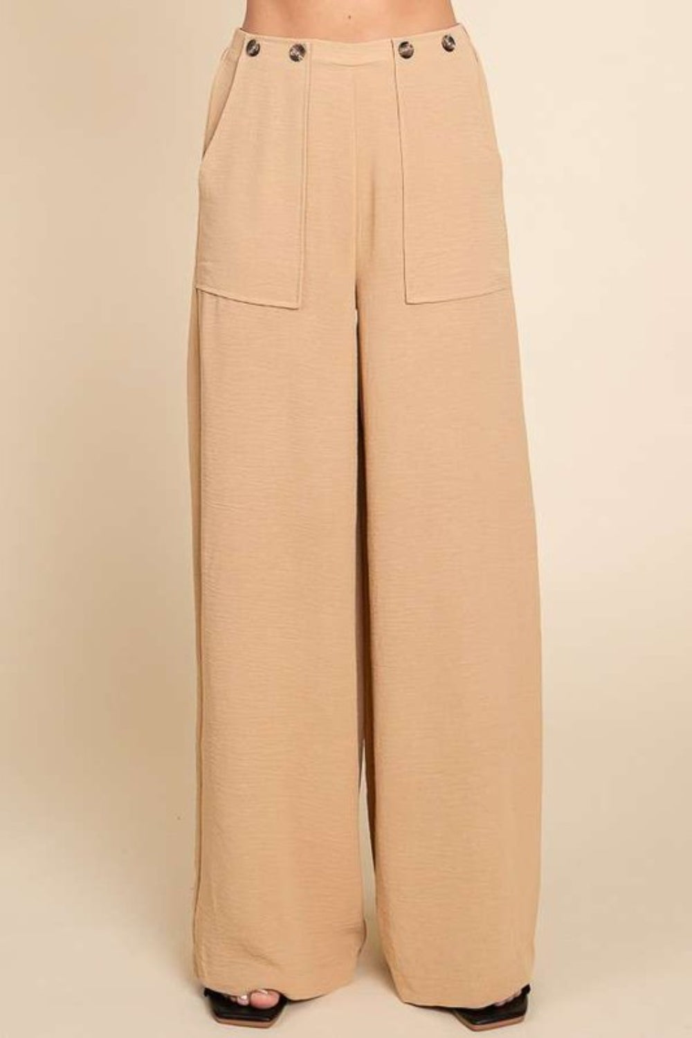 Culture Code Full Size High Waist Wide Leg Cargo Pants - Charming Charlie