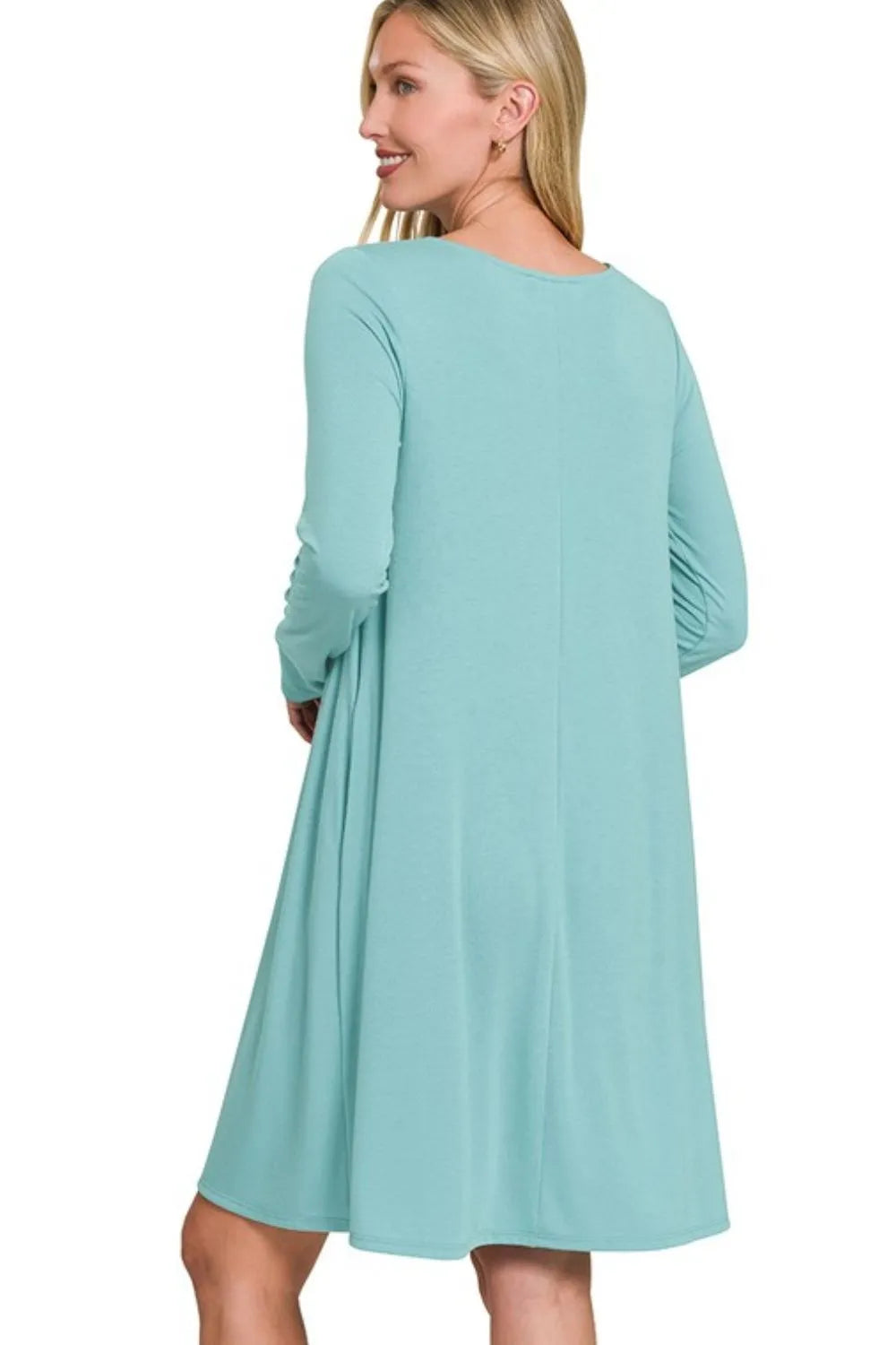 bubble skirt dress long sleeve LISTICLE Square Neck Long Sleeve Bubble Skirt Dress Romer Liner