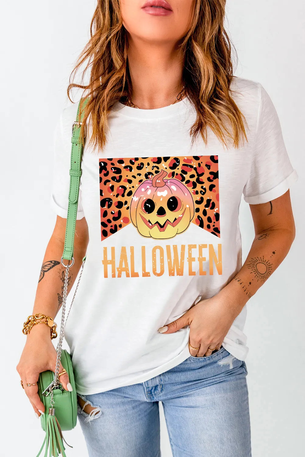 Graphic Round Neck Short Sleeve T-Shirt - Charming Charlie