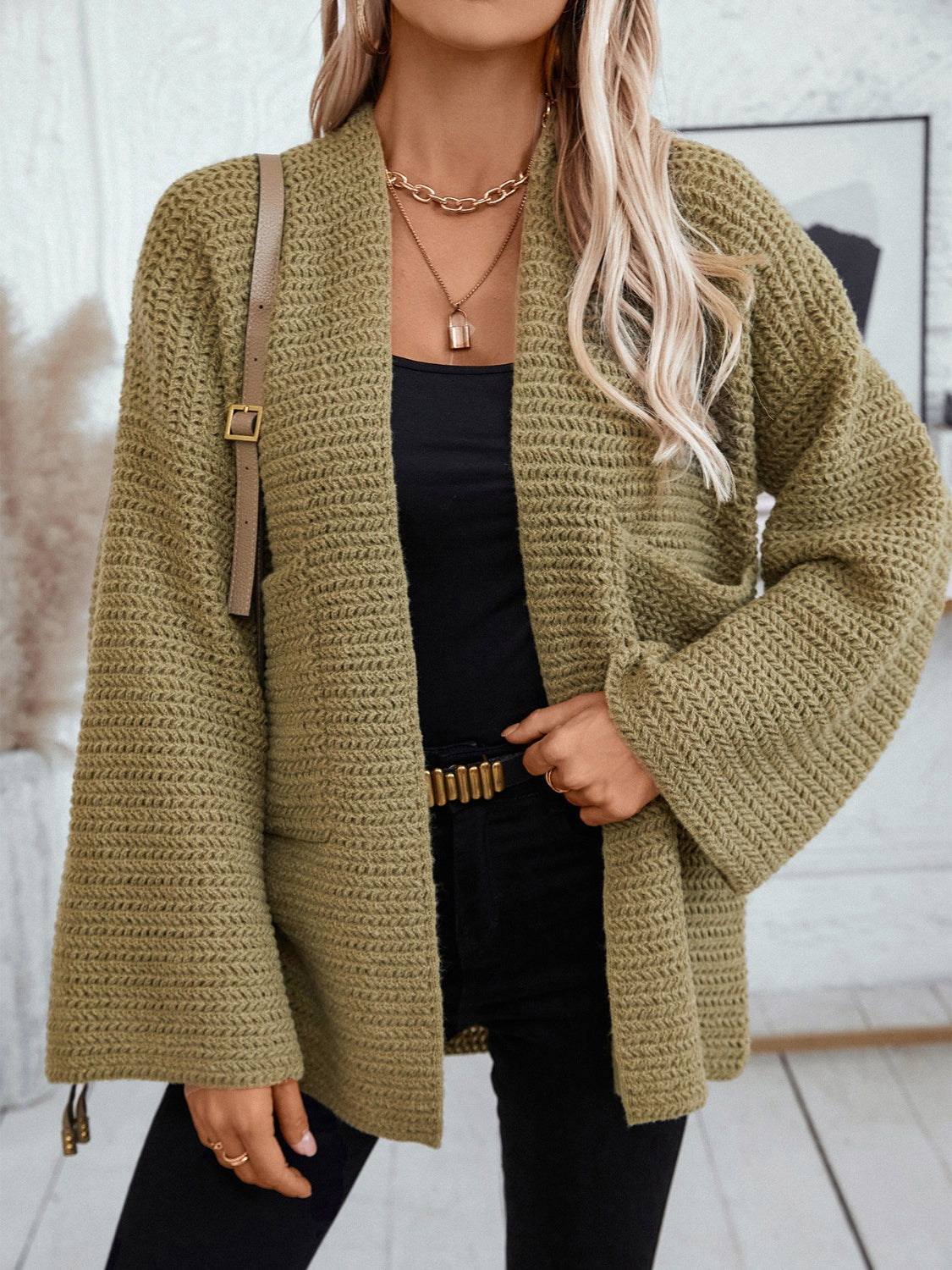 Open Front Long Sleeve Cardigan - Charming Charlie