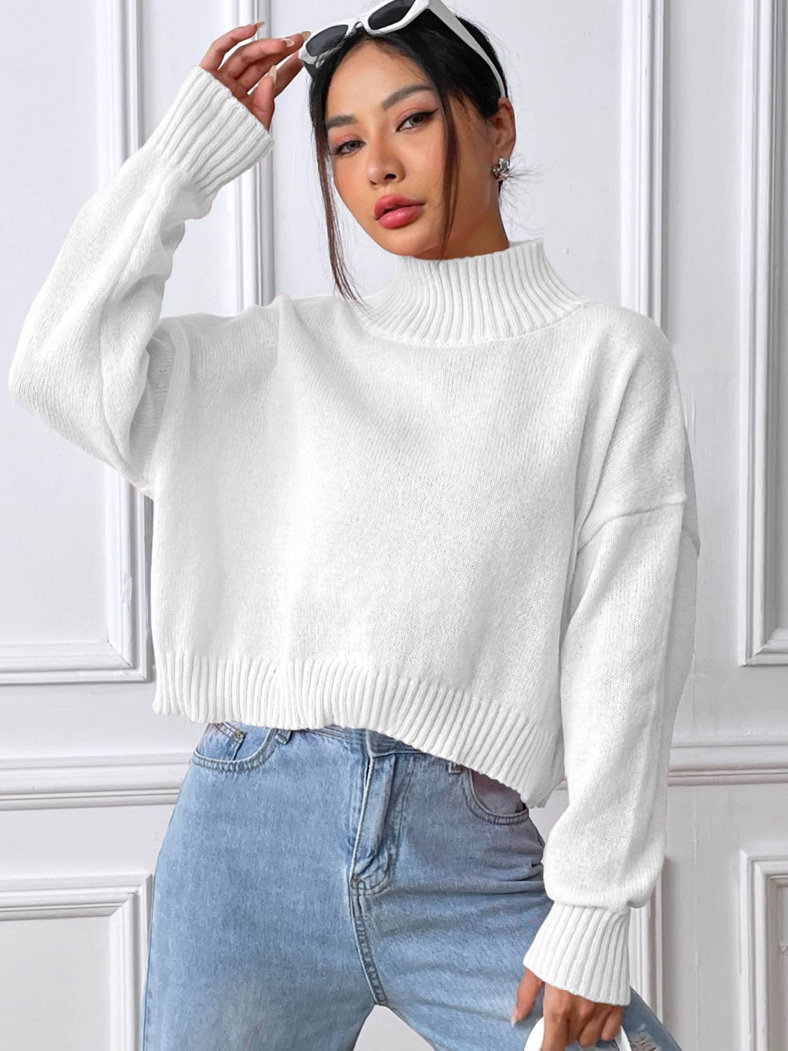 Turtleneck Long Sleeve Sweater - Charming Charlie