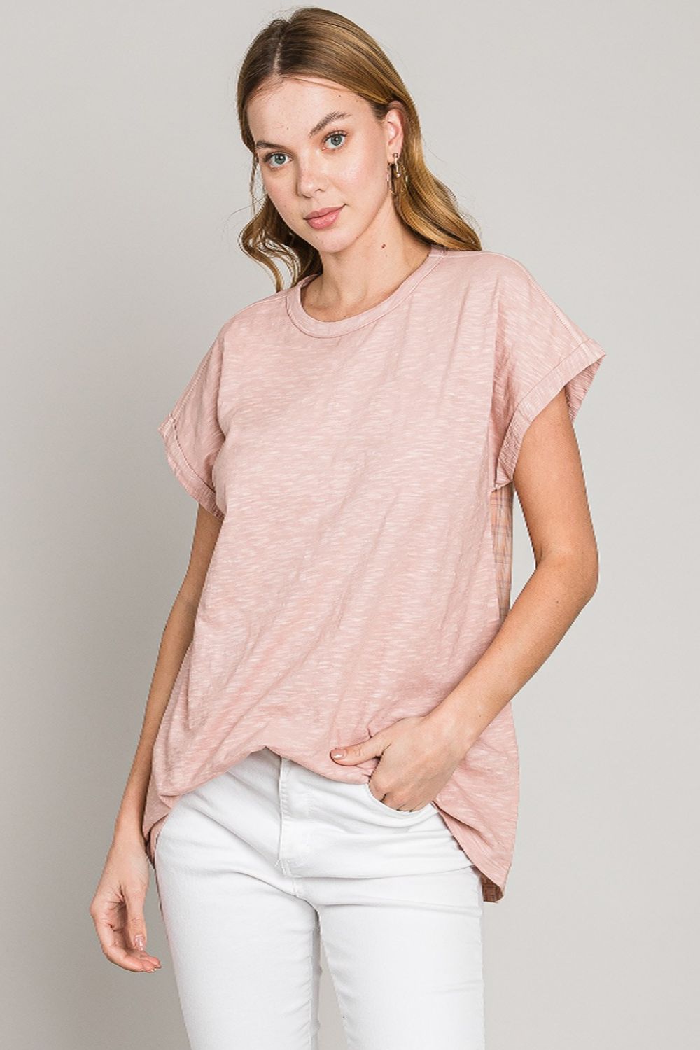 Cotton Bleu by Nu Label Plaid Short Sleeve T-Shirt - Charming Charlie