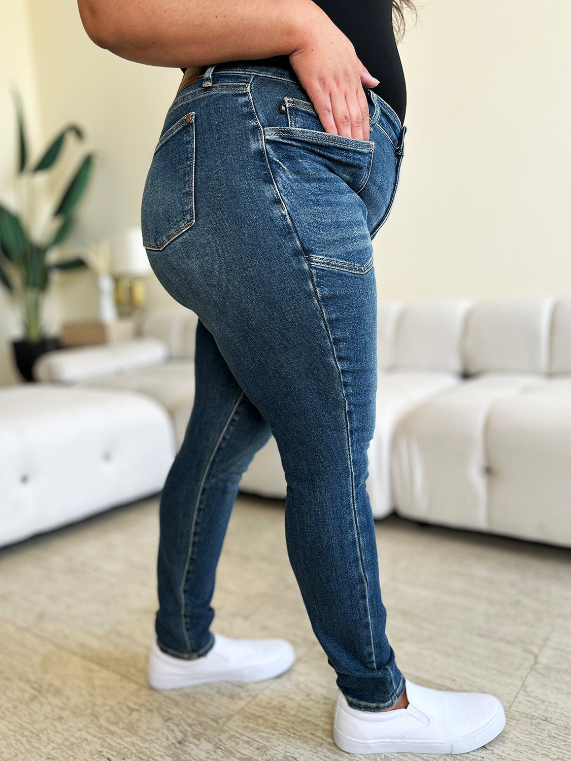 Judy Blue Full Size High Waist Skinny Jeans – Charming Charlie