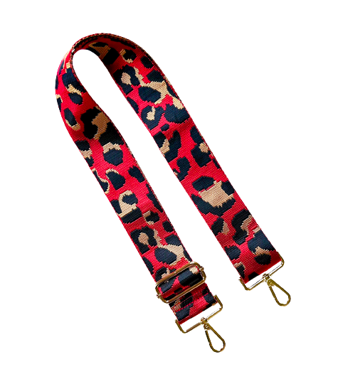 Leopard Cheetah Guitar Purse Strap - 10 Colors available