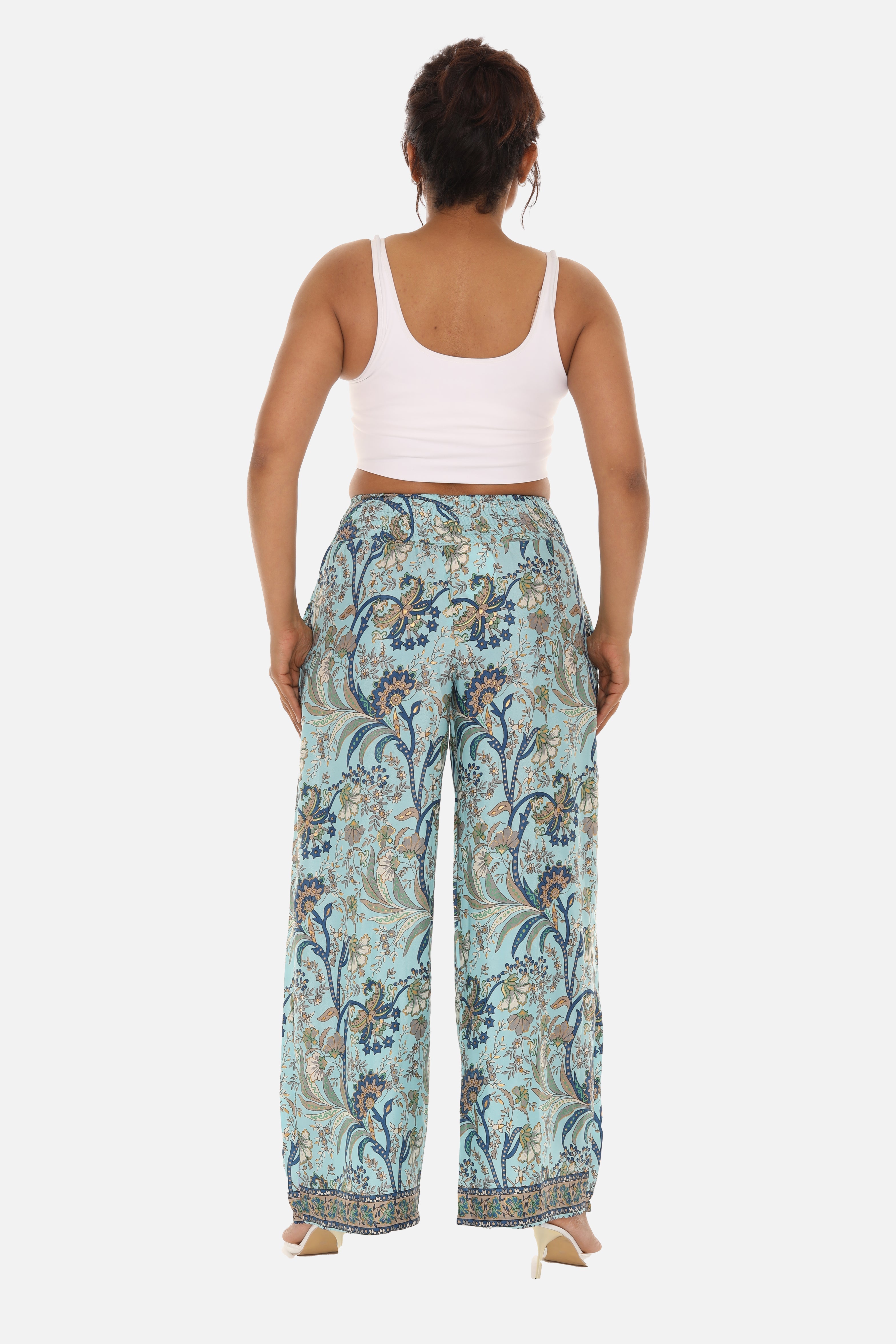 Printed Women's Wide Leg Pants - Charming Charlie