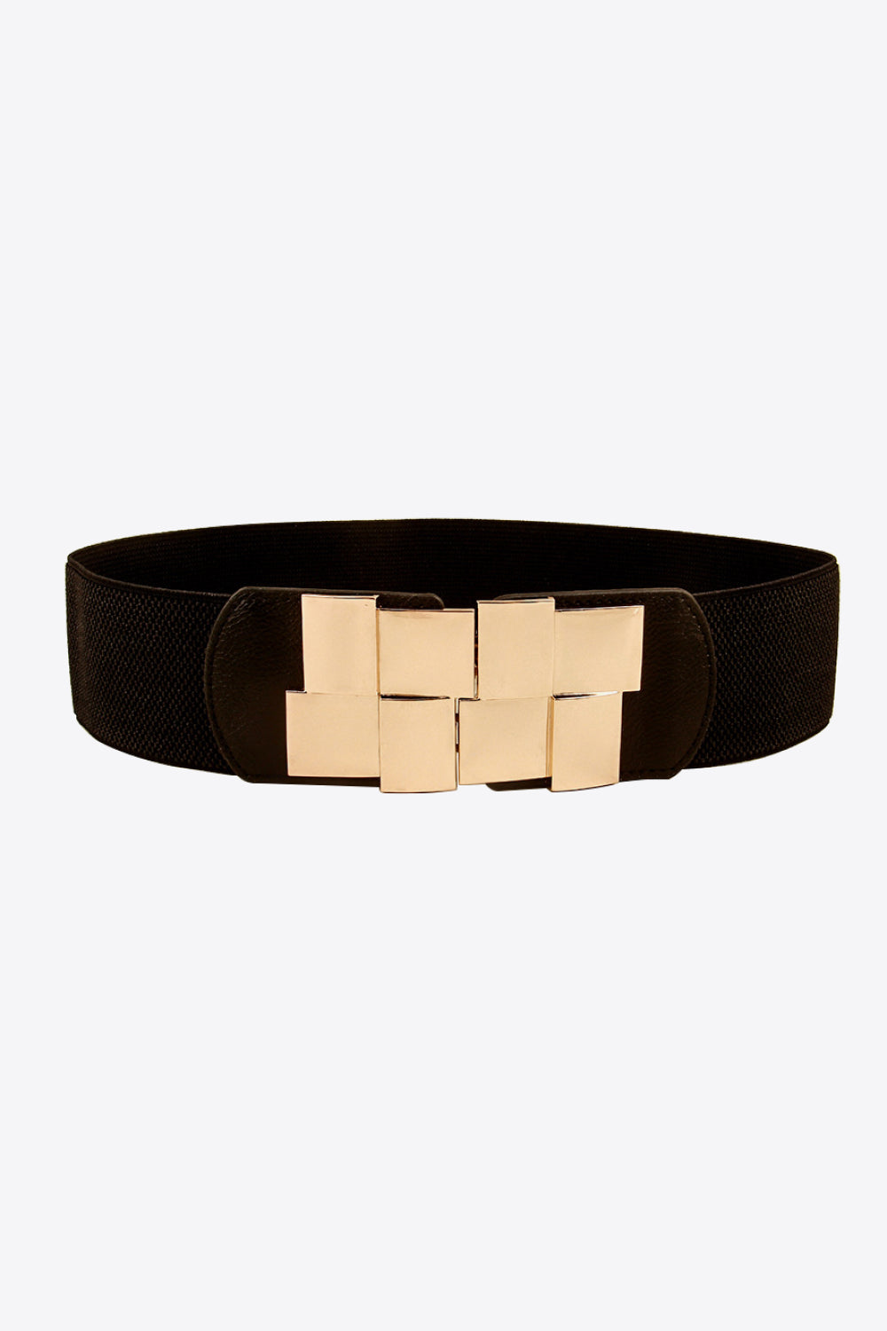 Geometric Buckle Elastic Wide Belt - Charming Charlie