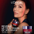 Loreal Paris revitaliftface creamfacereduce wrinkles, firm and brighten skincreambottlehyaluronic acid and vitamin cfragrance free - Charming Charlie
