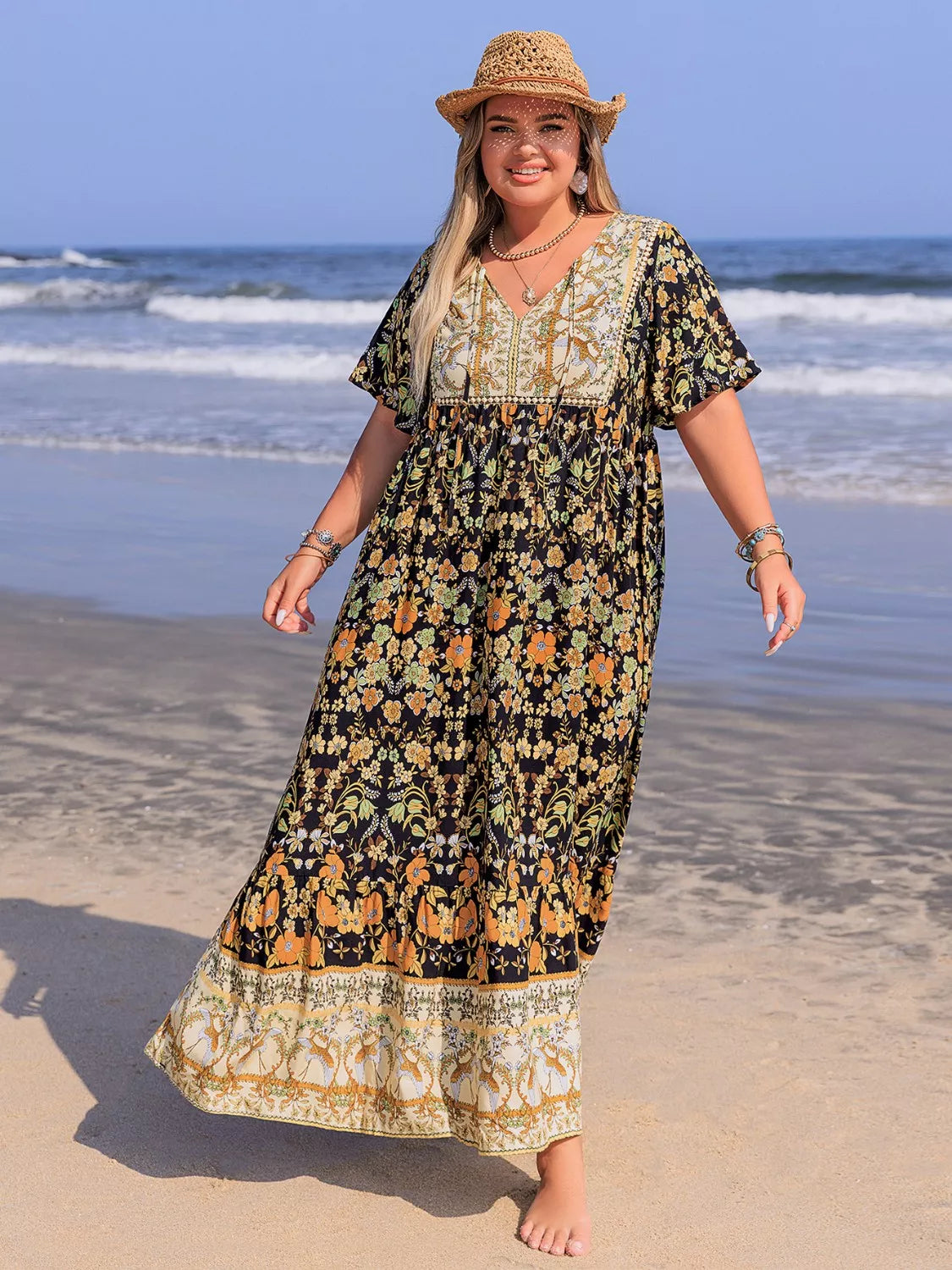 Plus Size Bohemian Floral Tiered Maxi Dress Charming Charlie Plus Size Bohemian Floral Tiered Maxi Dress Charming Charlie