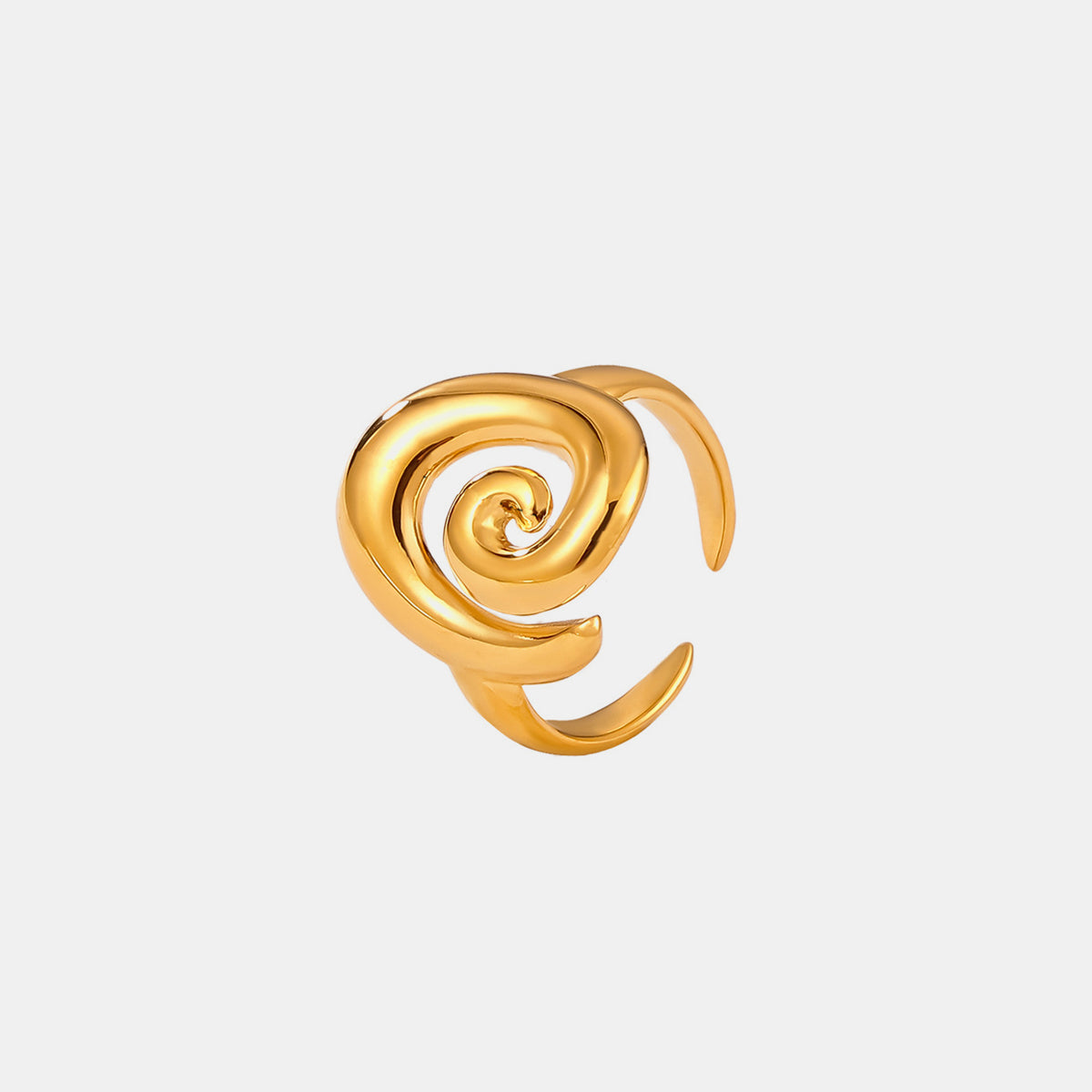 Titanium Steel Spiral Shape Ring - Charming Charlie