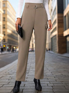 High Waist Straight Pants - Charming Charlie