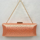 Elegant Studded Crystal Clutch Womens Evening Bag - Champagne - Evening Bags