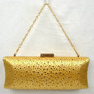 Elegant Studded Crystal Clutch Womens Evening Bag - Gold - Evening Bags