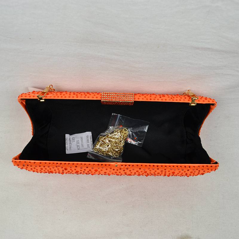 Elegant Studded Crystal Clutch Womens Evening Bag - Evening Bags