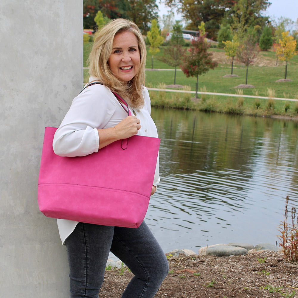 Oprah's Favorite Thing! Taylor Tote, Faux Suede (Multiple Colors) - Charming Charlie