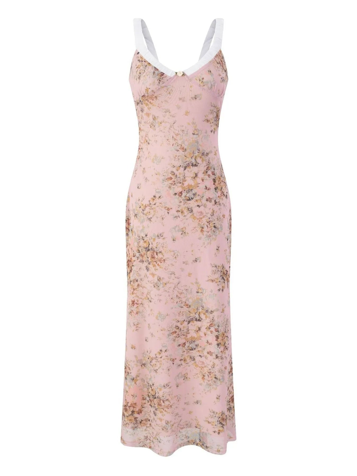 Floral Print Maxi Cami Dress with V-Neck – Charming Charlie
