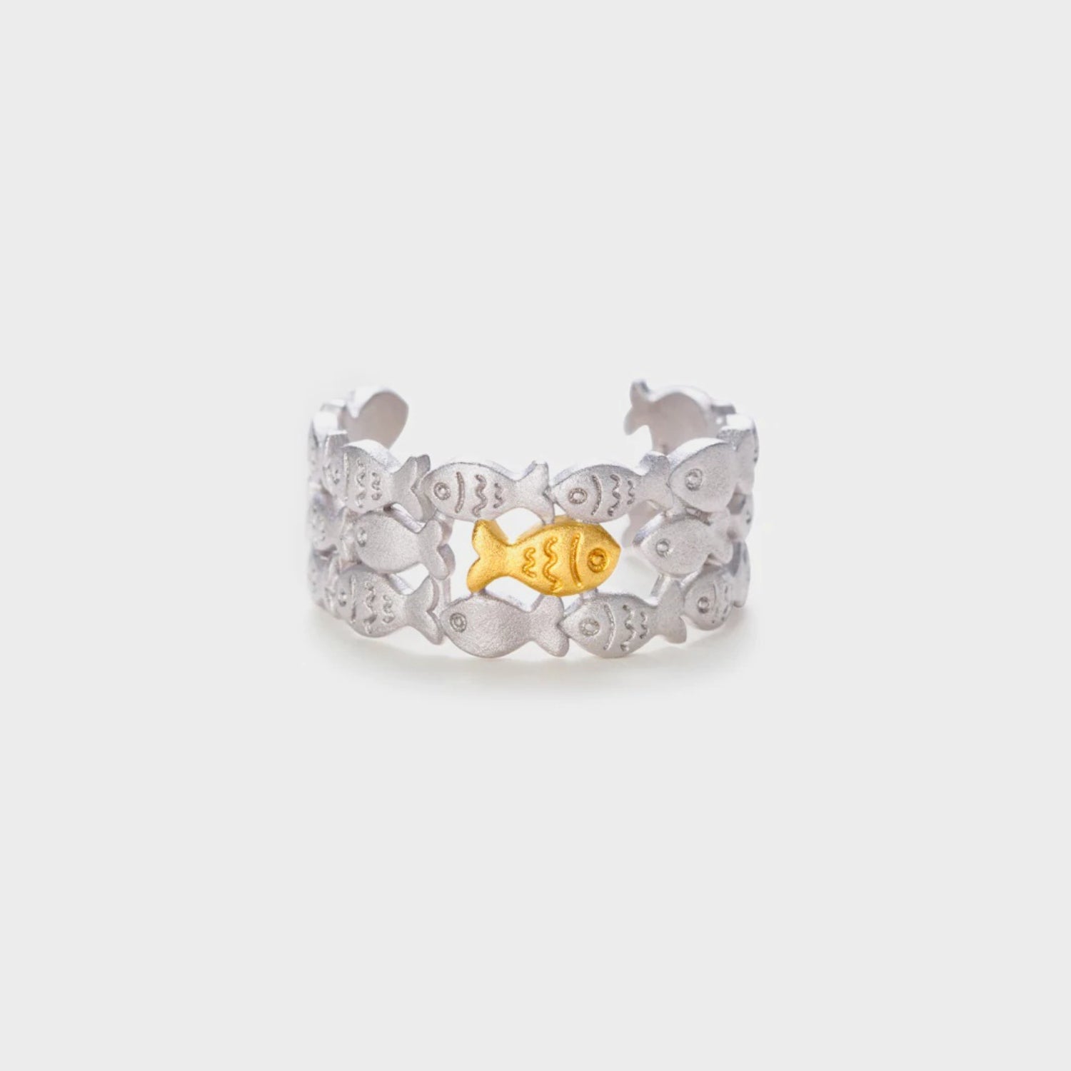 925 Sterling Silver Fish Open Ring - Charming Charlie