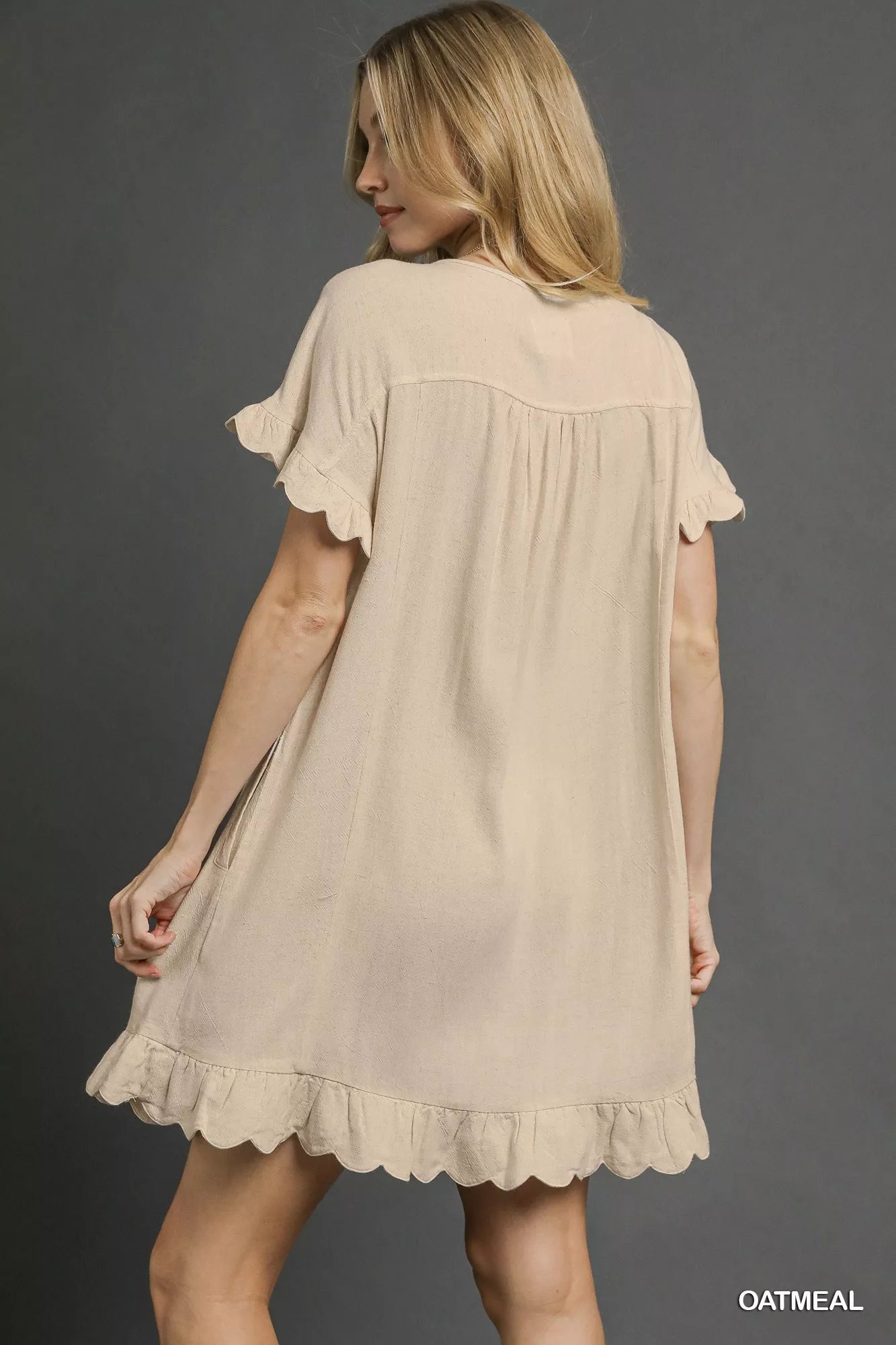 Umgee Linen Ruffle Hem Babydoll Dress Charming Charlie Umgee Linen Ruffle Hem Babydoll Dress Charming Charlie