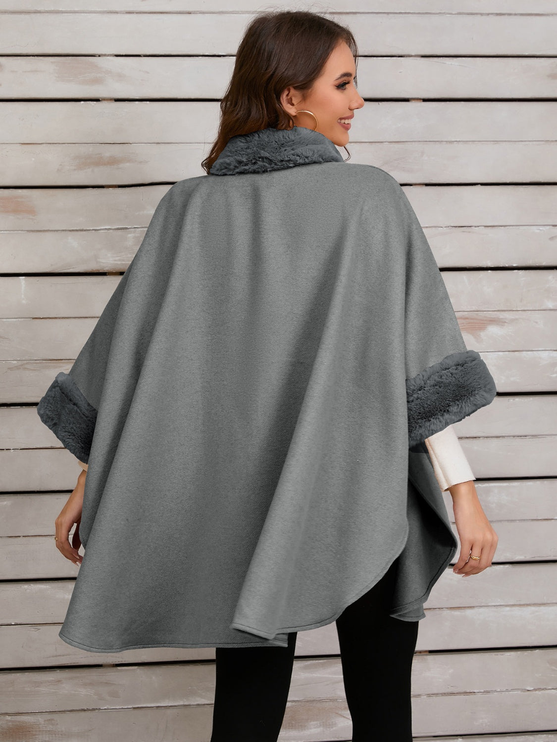 新品未開封☆ALEXIA STAM Terry Cloth Poncho グレー 新品☆ALEXIA