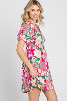 GeeGee Floral Ruff Sleeve Mini Dress - Charming Charlie