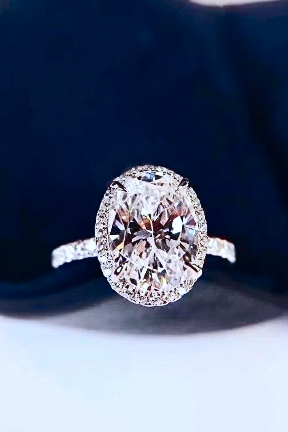 2 Carat Moissanite Platinum-Plated Ring - Charming Charlie