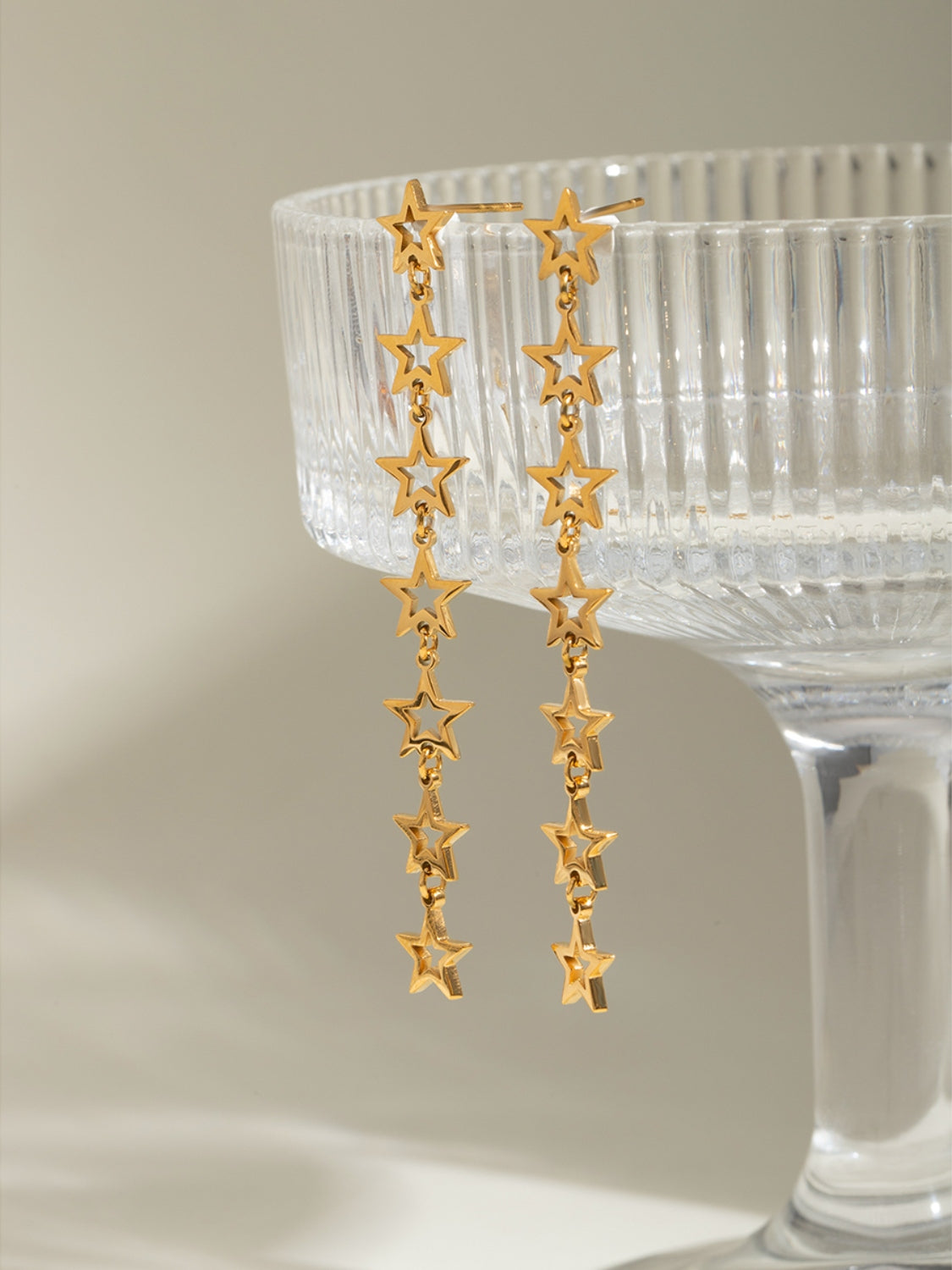 Stainless Steel Cutout Star Earrings - Charming Charlie