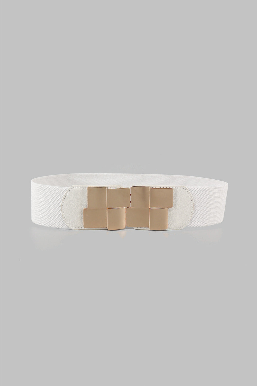 Geometric Buckle Elastic Wide Belt - Charming Charlie