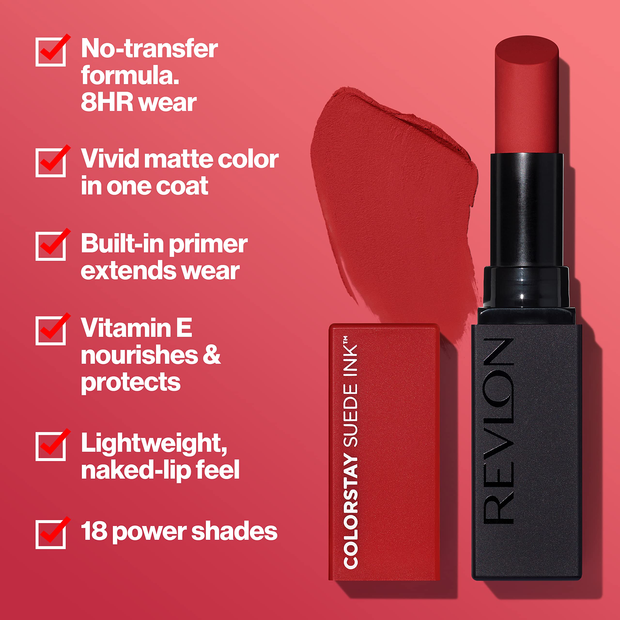 REVLON Lipstick, ColorStay Suede Ink, Built-in Primer - Charming Charlie