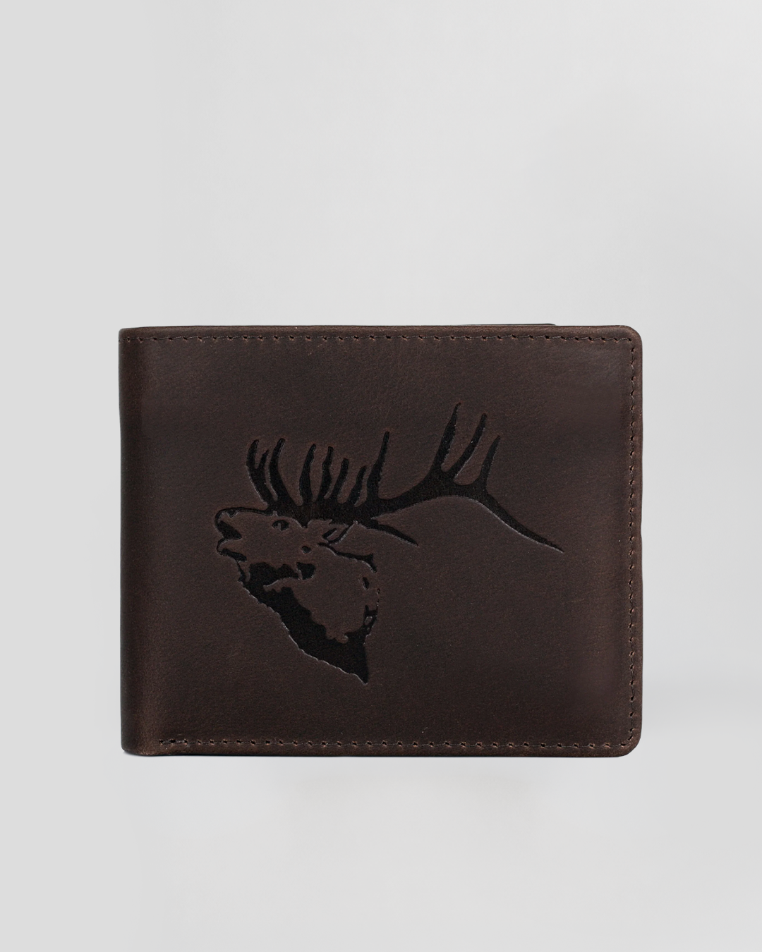 Karla Hanson AMERICA WILD Men's Hunter Leather Wallet Elk Stag - Charming Charlie