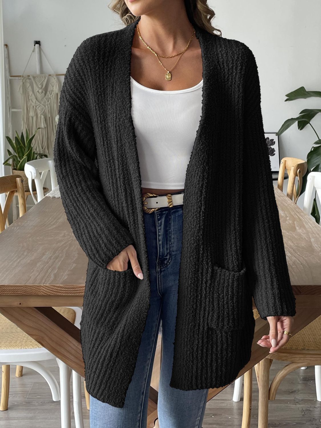 Open Front Long Sleeve Cardigan – Charming Charlie