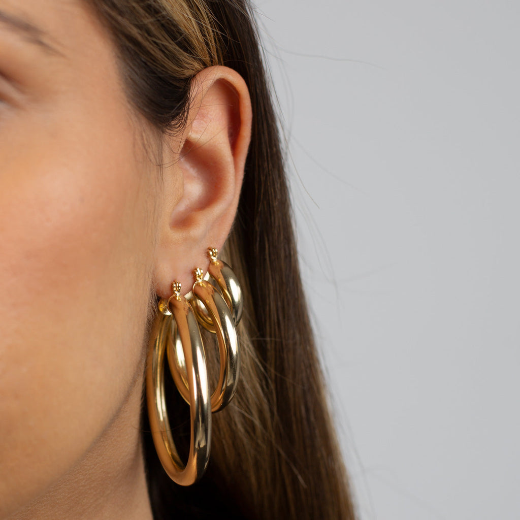  Adina's Chunky Hollow Hoop Earring - Adina's Jewels