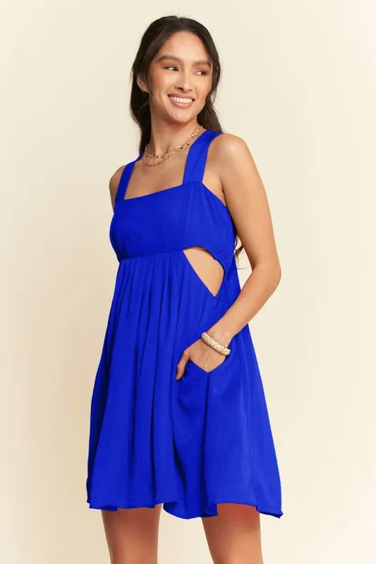 Davi & Dani Washed Satin Cutout Skirt Bandeau Mini Dress Charming Charlie Davi & Dani Washed Satin Cutout Skirt Bandeau Mini Dress Charming Charlie