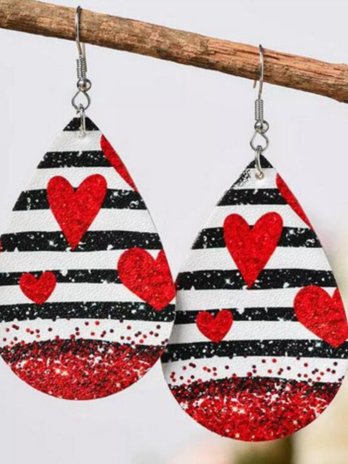 Printed PU Leather Dangle Earrings - Charming Charlie
