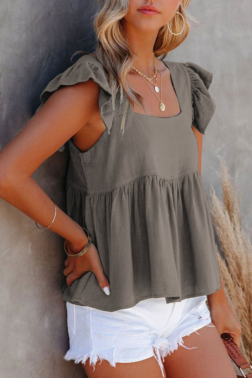 New Beginnings Square Neck Blouse