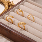 Titanium Steel Snake Shape Bypass Ring - Charming Charlie