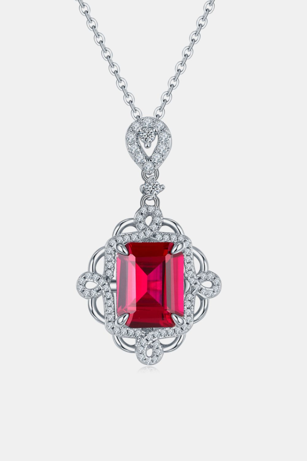 gorgeous ruby pendant. take your style up by adorning... 925 Sterling Silver Ruby Pendant Necklace – Charming Charlie