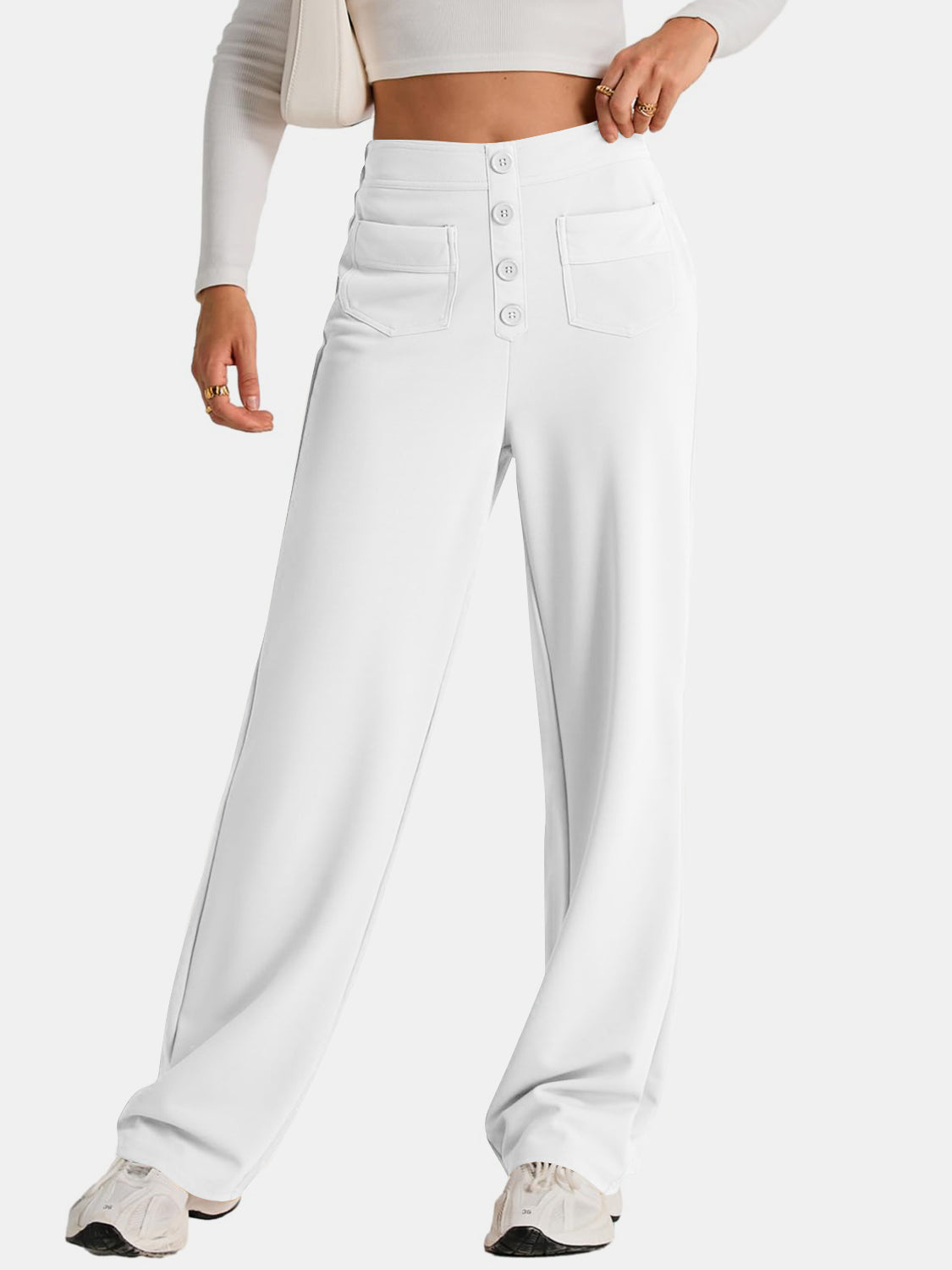 High Waist Wide Leg Pants - Charming Charlie