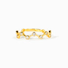18K Gold-Plated 925 Sterling Silver Zircon Ring - Charming Charlie
