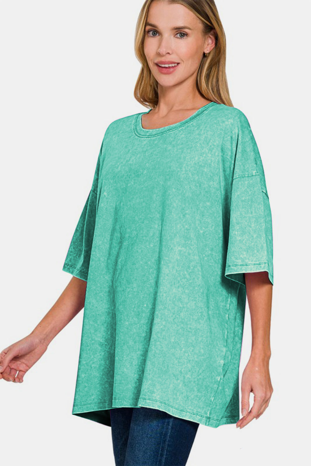 トップス salsation Obersized Round Neck T-shirts Verdusa Oversized Tshirts for Men Drop Shoulder Summer Baggy