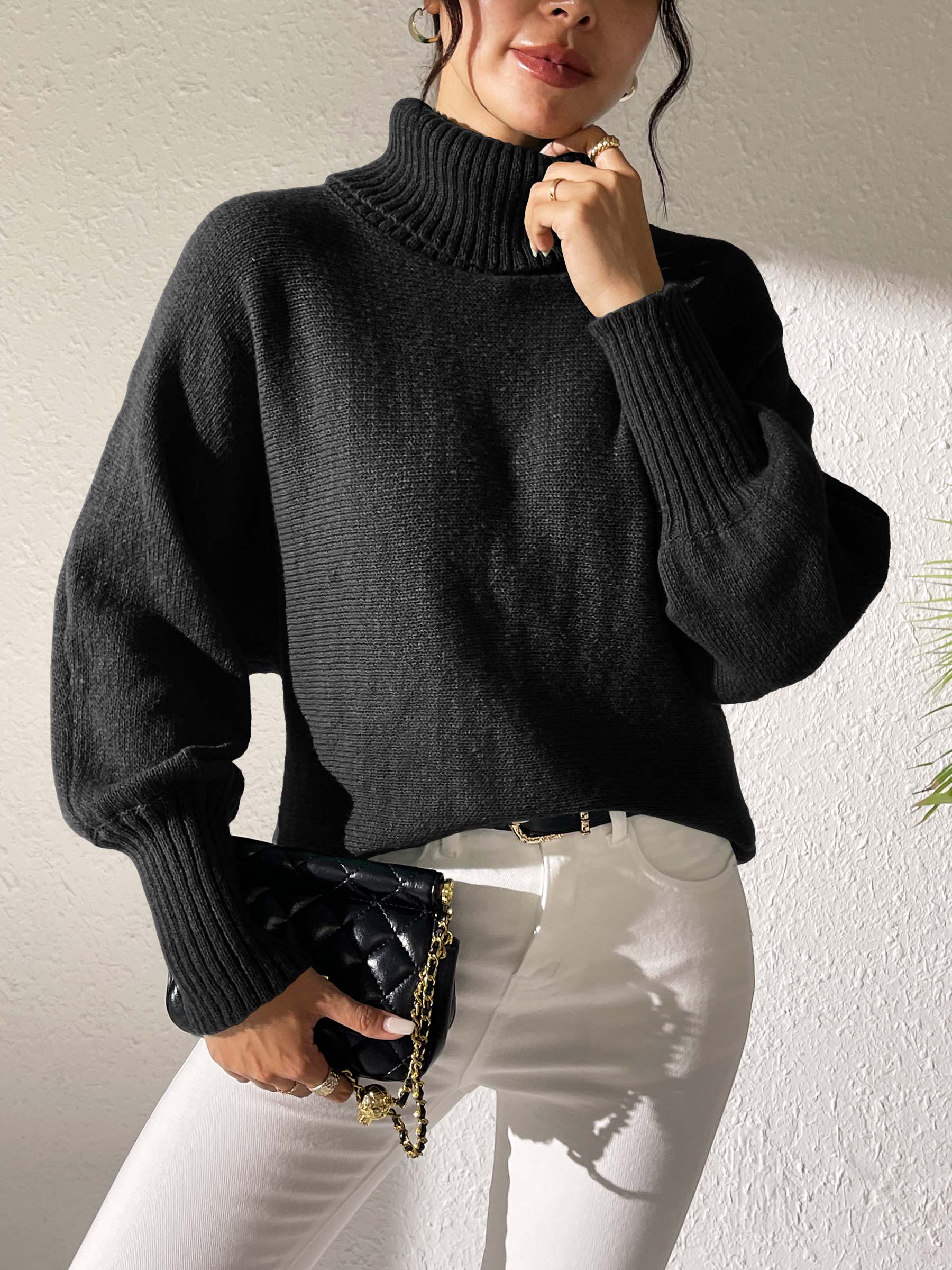 Turtleneck Long Sleeve Sweater - Charming Charlie